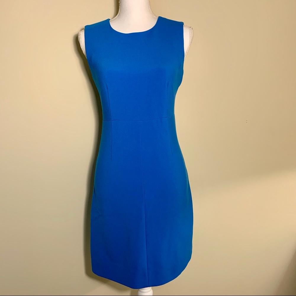 DVF Diane von Furstenberg blue sleeveless dress